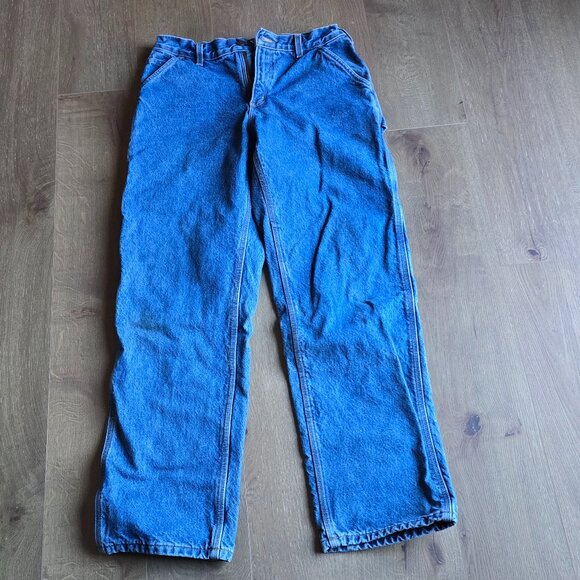 Mens Carhartt Jeans with Flannel Lining - Picture 2 of 6